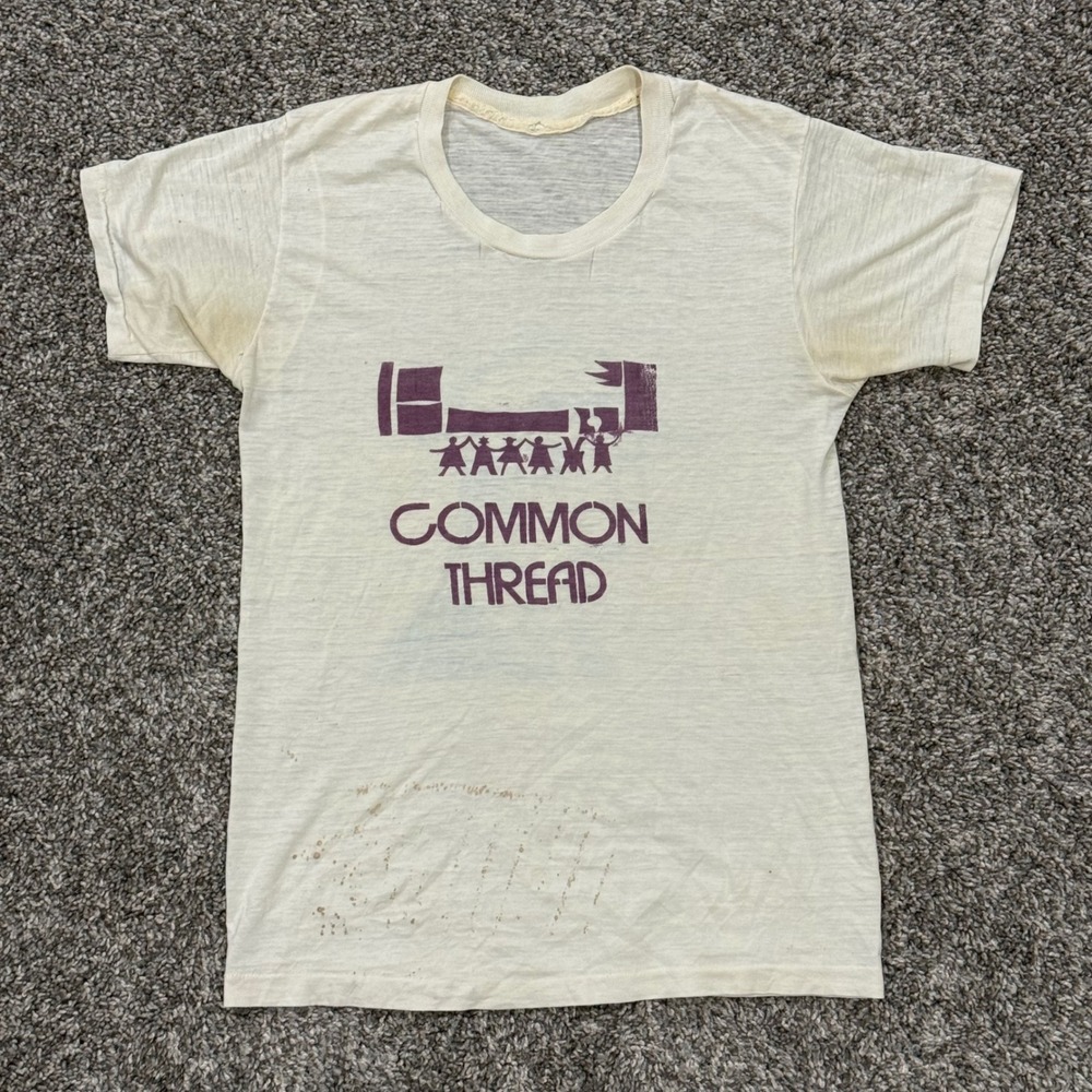 Vintage 1960s Paper Thin Dick Tracy T-Shirt Common Thread Graphic Mens S RARE